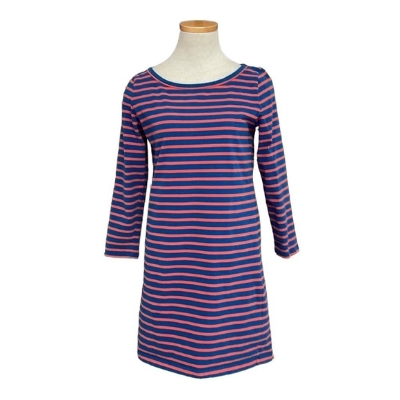 Joie T-Shirt Dress Stripes Blue Red Boatneck Size Small - Picture 1 of 12